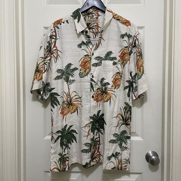 NEW Island Republic Hawaiian Shirt Tropical‎ Palm Tree Aloha Men’s Large NWT - Picture 1 of 7